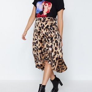Leopard Wrap Skirt - Nasty Gal
